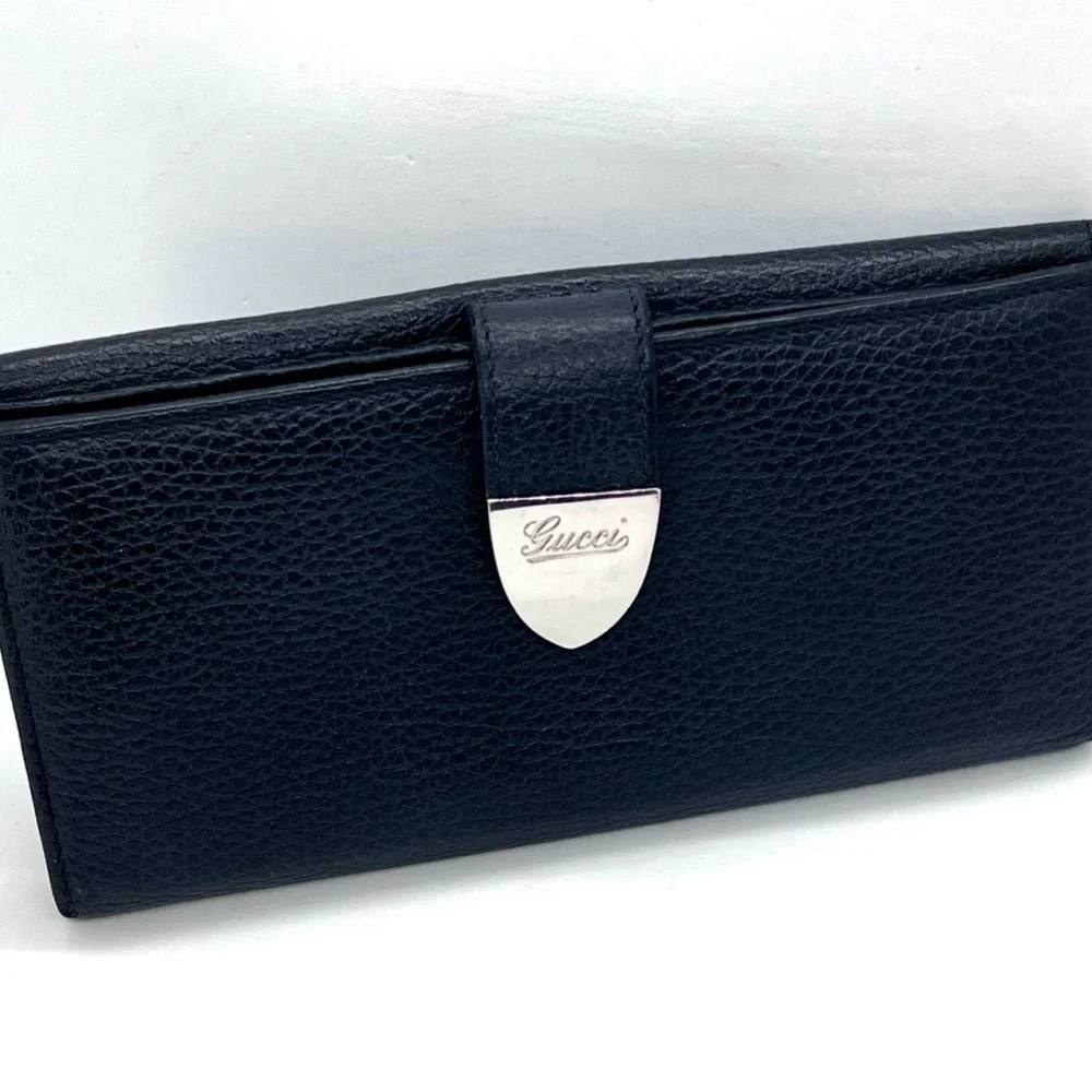 Gucci Pebbled Leather Signoria Wallet Black MSRP $650 Authentic COA - Picture 10 of 16